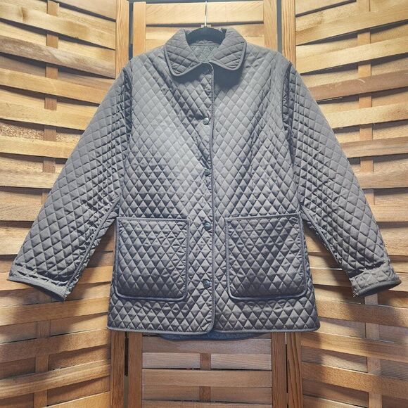 Pacific Trail Reversible Army Green Jacket Women M Polyester Coat Button - Picture 1 of 10